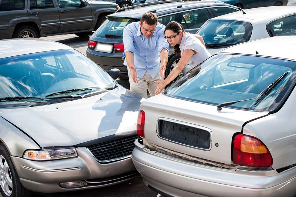 What should you do if you have an accident in a car park?